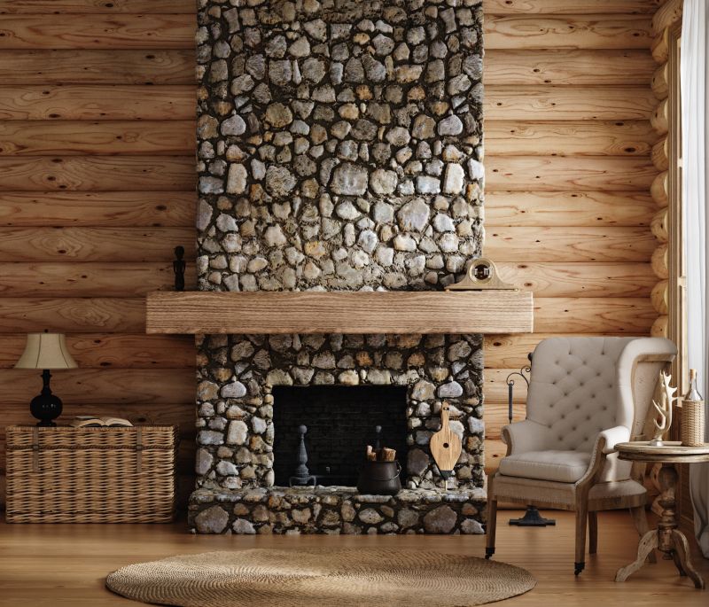 Stone Fireplace Detail