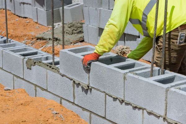 Concrete Blocks Installation in Draper