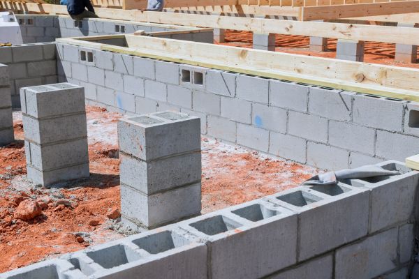 Cement Block Installation in Draper