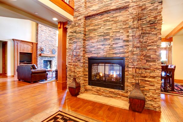 Stone Hearth Installation in Draper